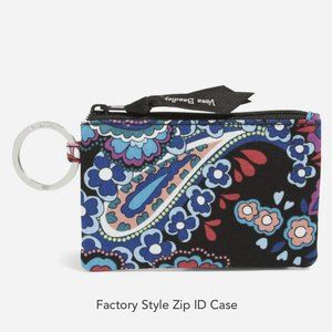 Vera Bradley Signature Cotton Zip ID Case Haymarket Paisley NWT DISCONTINUED